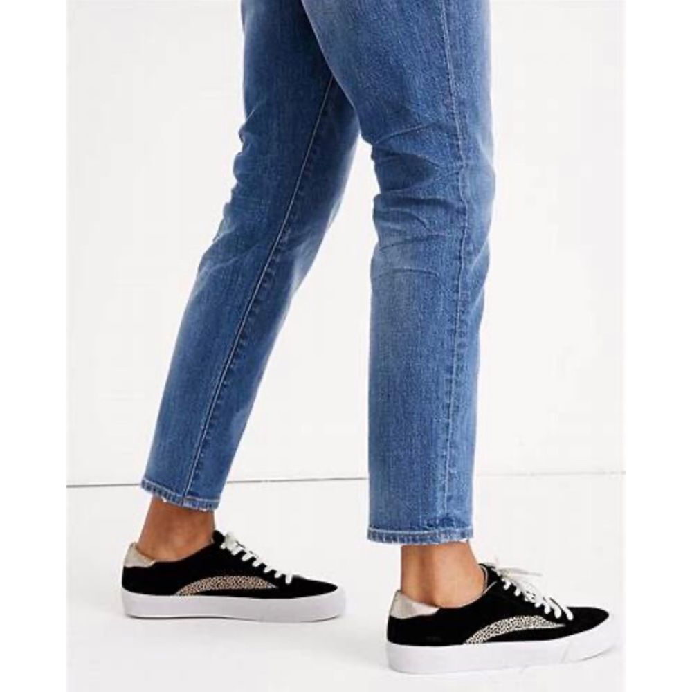 Madewell Black Leather Suede Cheetah Print Calf Hair
Sneakers Sidewalk Low Sz 5